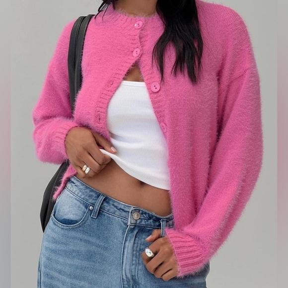 Princess Polly Desorbo Cardigan -Pink - Picture 1 of 9